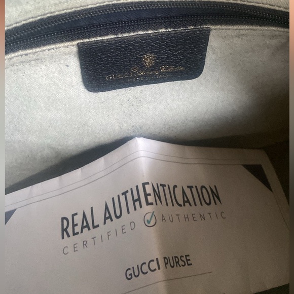 Authentic Gucci crossbody bag navy grey monogram coated canvas - Picture 9 of 15